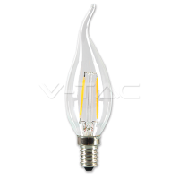 LED лампочка(свеча) - LED Bulb - 2W Filament E14 Candle Tail Warm White